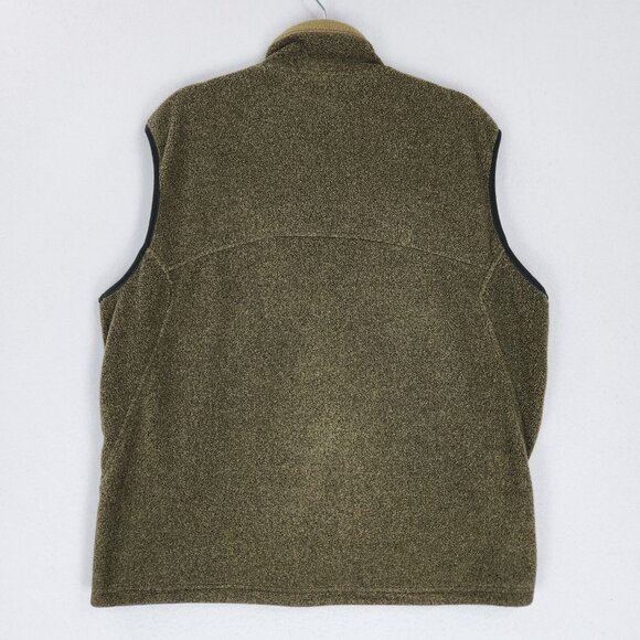 REI Vest Mens XL Green Brown Polartec Full Zip Fleece Lightweight Outdoor Casual - Picture 12 of 13